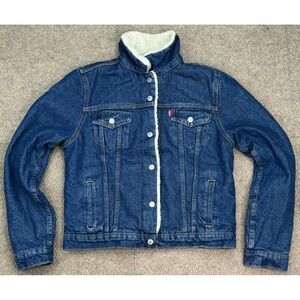 Levi's Women's Original Sherpa‎ Trucker Denim Jacket Size Medium